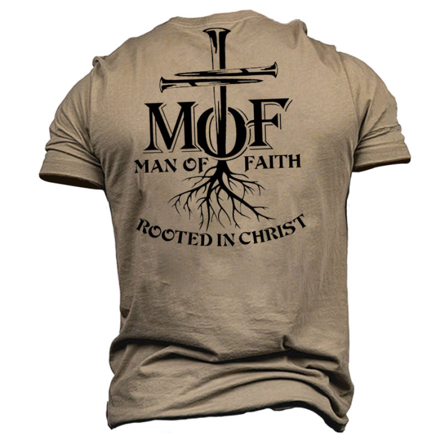 

Man Of Faith Men's Cotton Short Sleeve T-Shirt