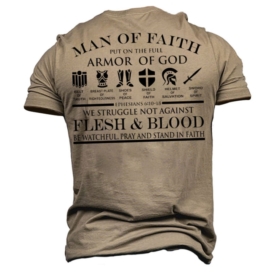 

Man Of Faith Men's Cotton Short Sleeve T-Shirt
