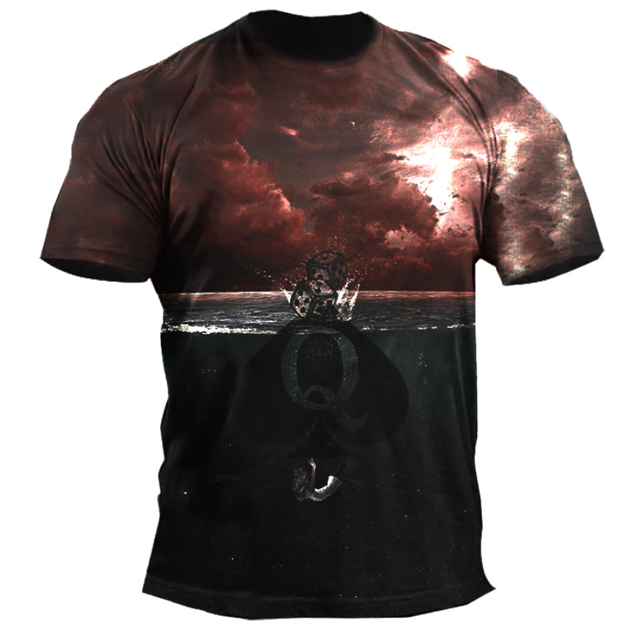 

Men's Sea Print Outdoor Casual T-Shirt