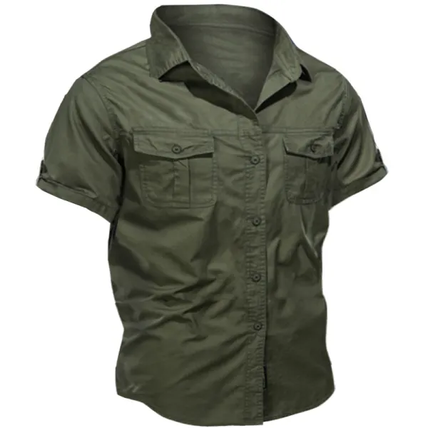 Men's Outdoor Tactical Workwear Short Sleeve Shirt - Mosaicnew.com 
