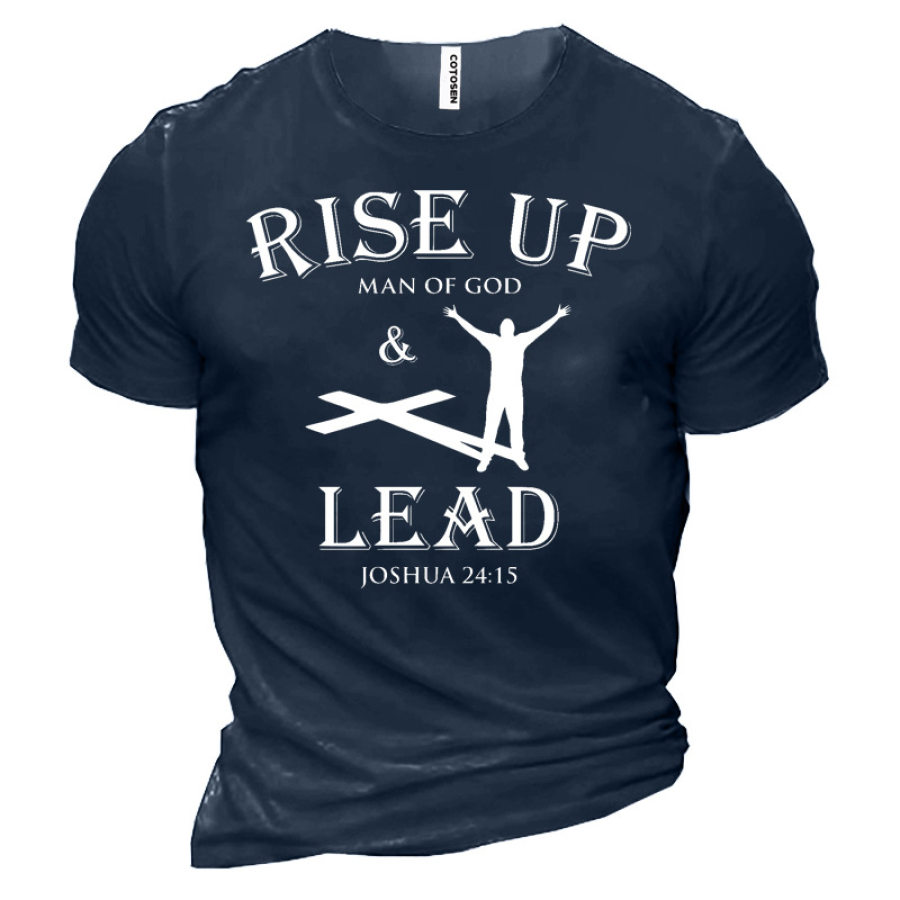 Rise Up And Lead Men's Cotton Short Sleeve T-Shirt