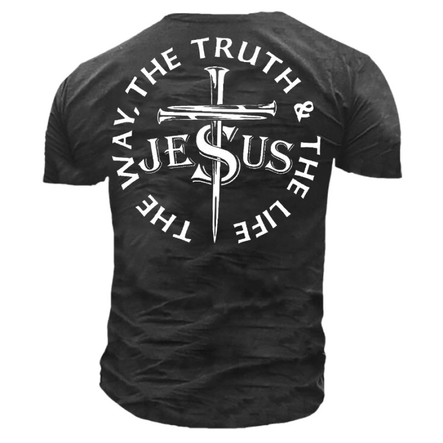

Cross Nails Men's Cotton Short Sleeve T-Shirt