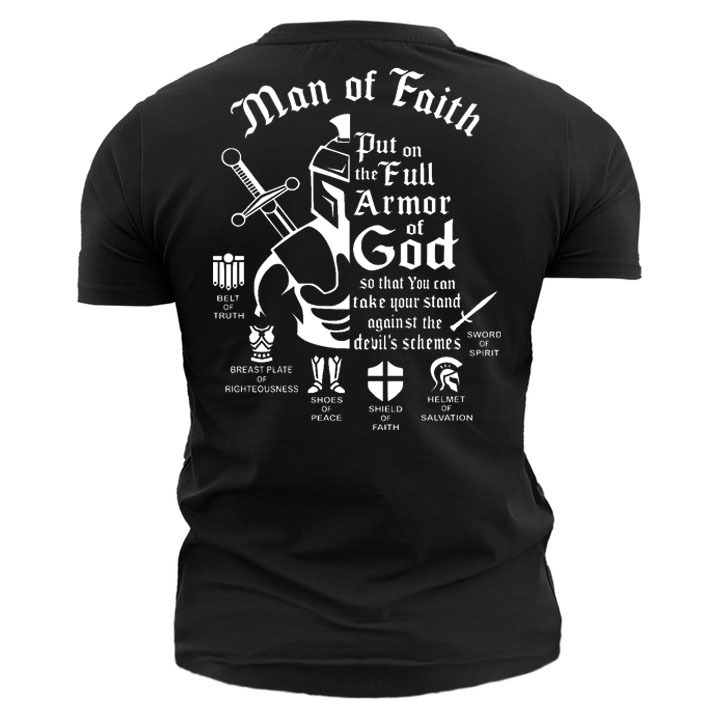 Armor Of God Men's Chic Cotton Short Sleeve T-shirt