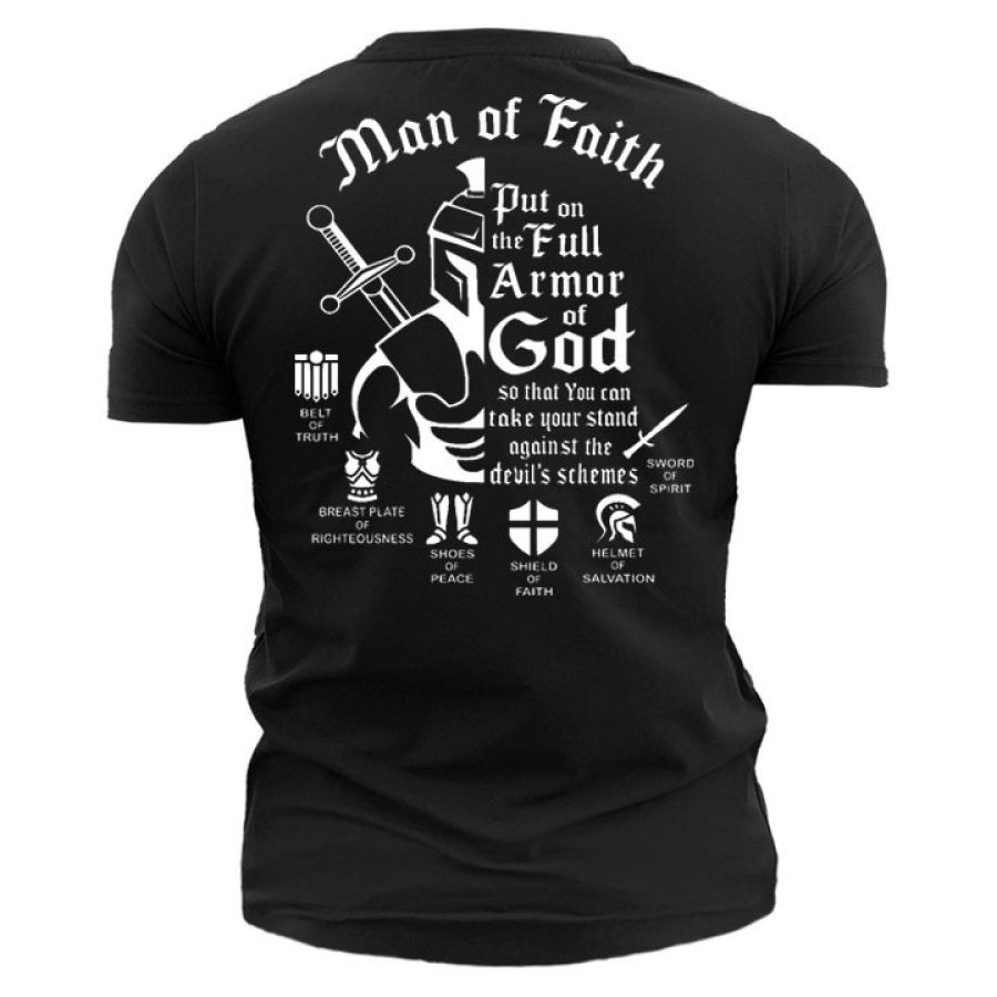 

Armor Of God Men's Cotton Short Sleeve T-Shirt