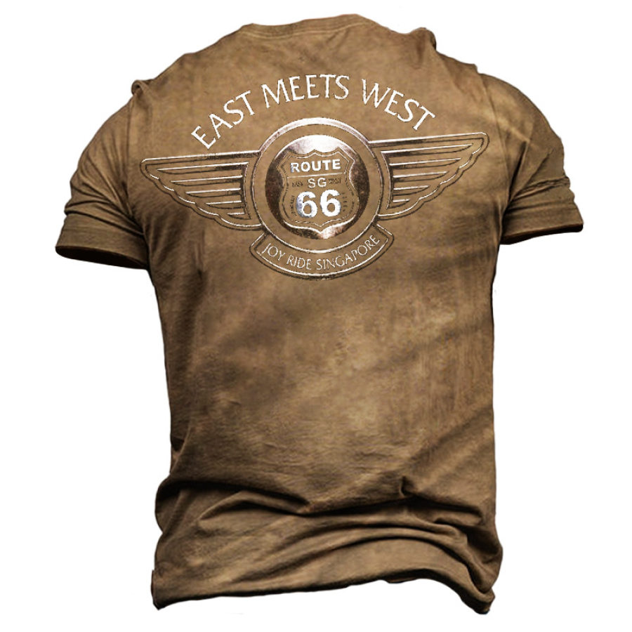 Men's Route 66 Cotton Short Sleeve T-Shirt