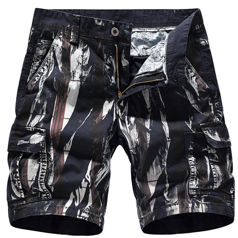 Men's Outdoor Tactical Functional Print Chic Shorts With Six Pocket
