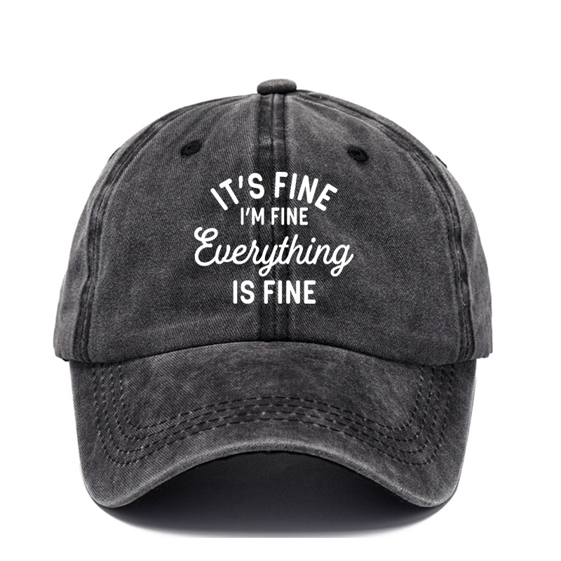 It's Fine I'm Fine Chic Everything Is Fine Sun Hat