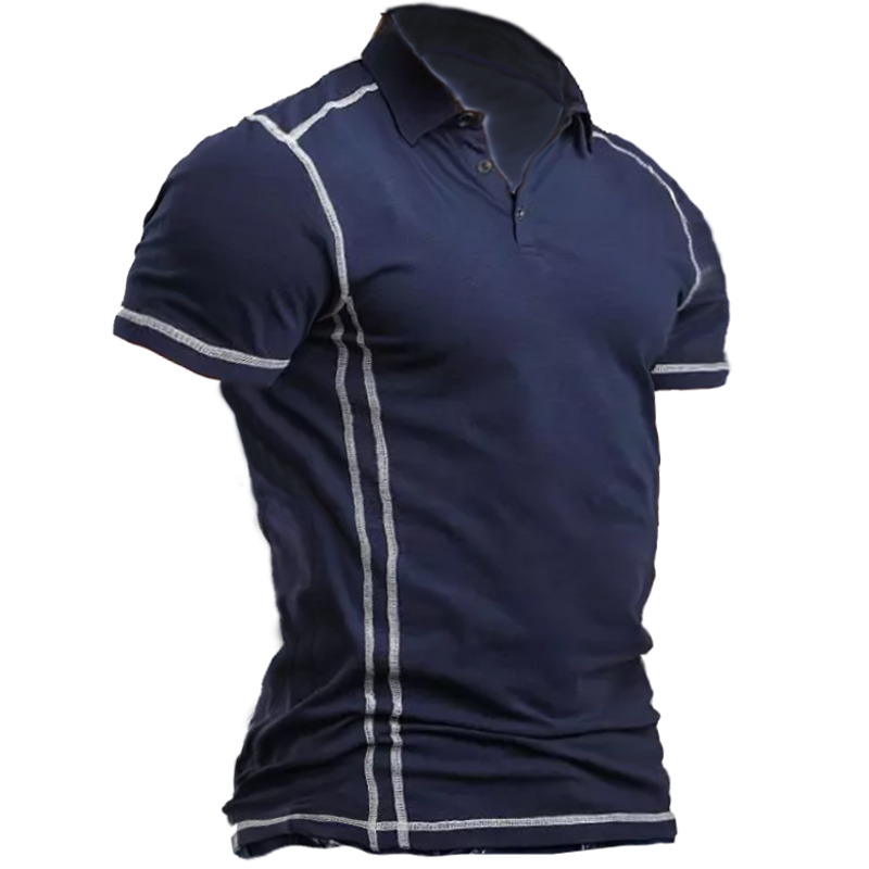 Men's Soft Breathable Colorblock Chic Polo Shirt