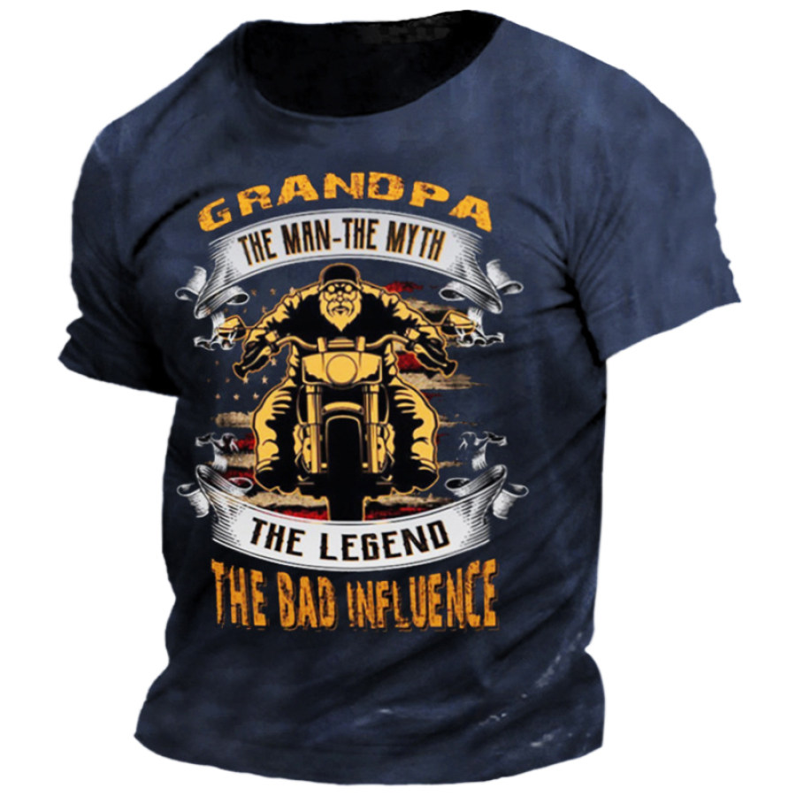 

Grandpa The Man-The Myth-The Legend Men's Cotton T-Shirt