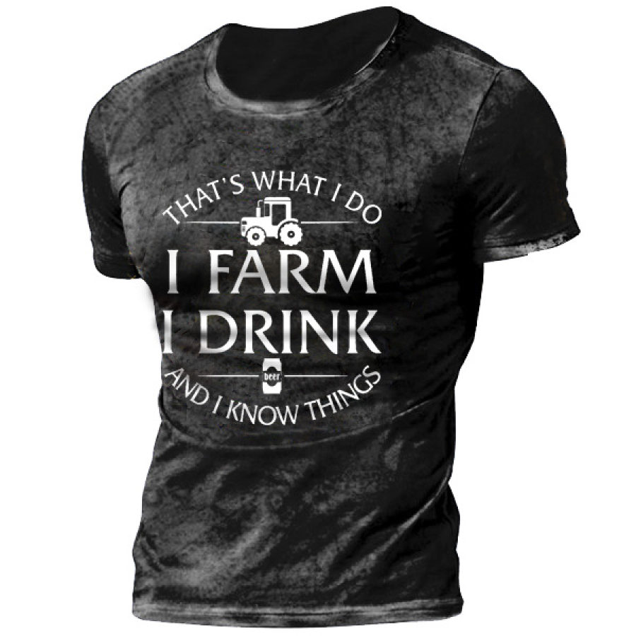 

That's What I Do I Drink I Grill Beer Men's Cotton T-Shirt