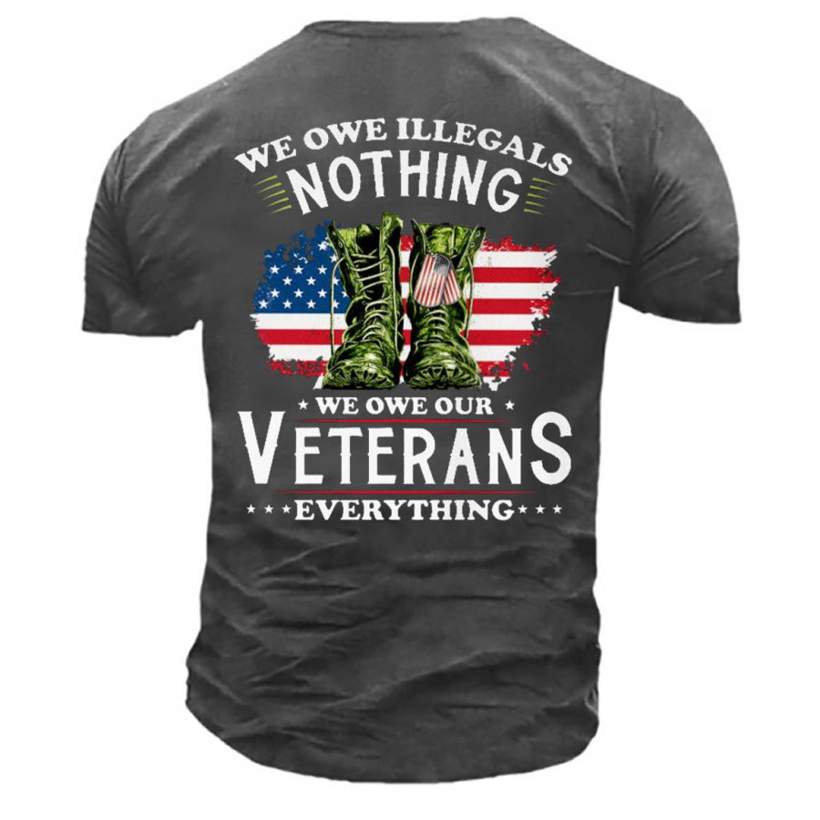 

Men's Owe Our Veterans Everything Cotton T-Shirt