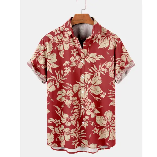 Men's Beach Short Sleeve Shirt - Faciway.com 