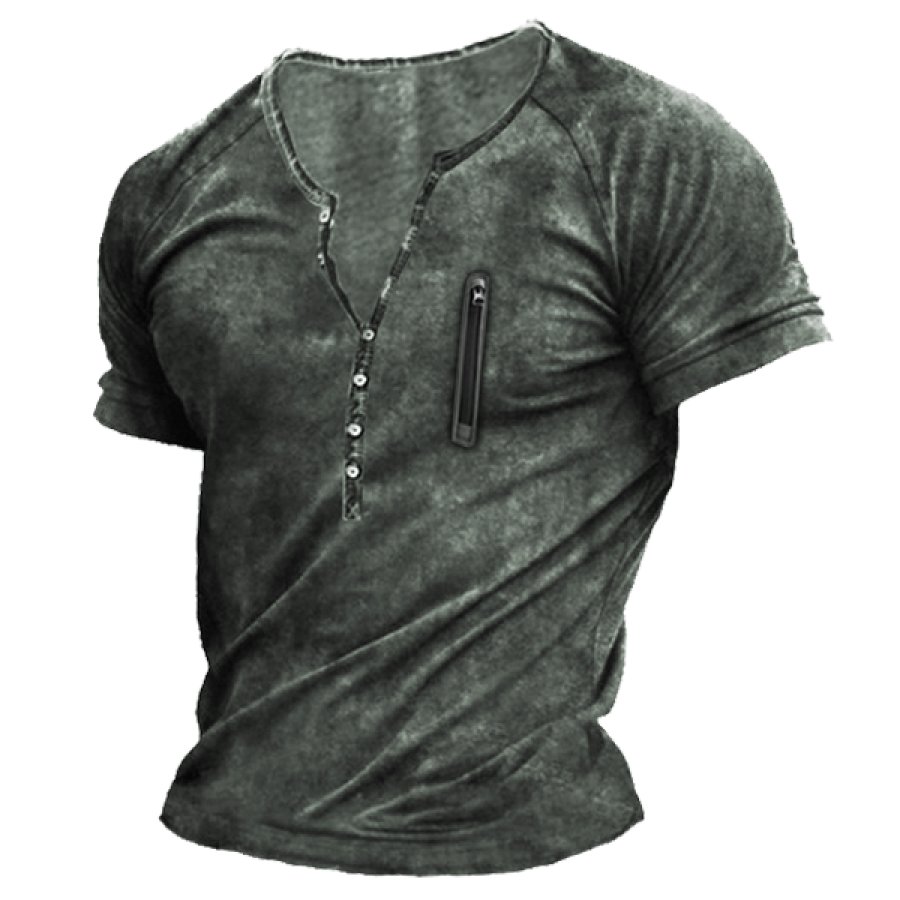 

Men's Training Henley Short Sleeve T-Shirt