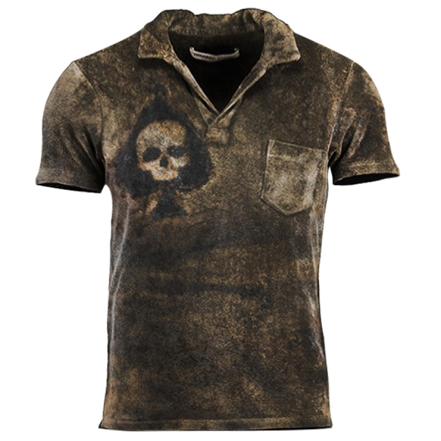 

Men's Skull Print POLO Shirt