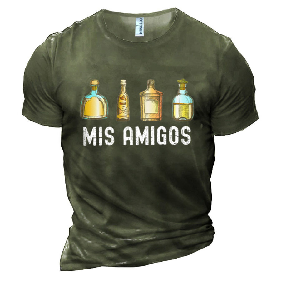 

Men's Mis Amigos Cinco De Mayo Tequila Cotton T-Shirt