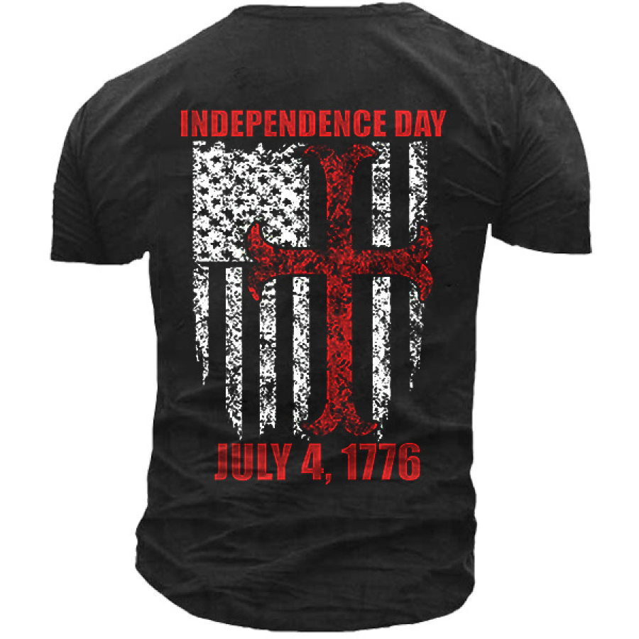 

Men's Independence Day Print Crew Neck T-Shirt