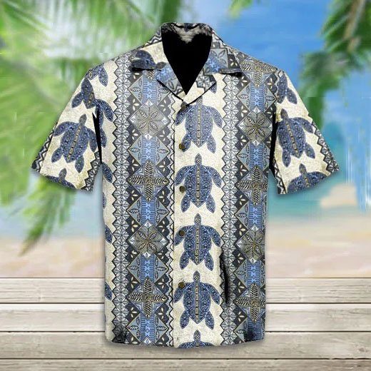 Men's Turtle Short Sleeve Chic Beach Shirt