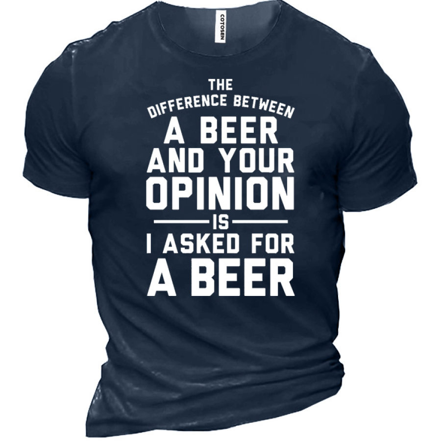 

Men's Beer Cotton Short Sleeve T-Shirt