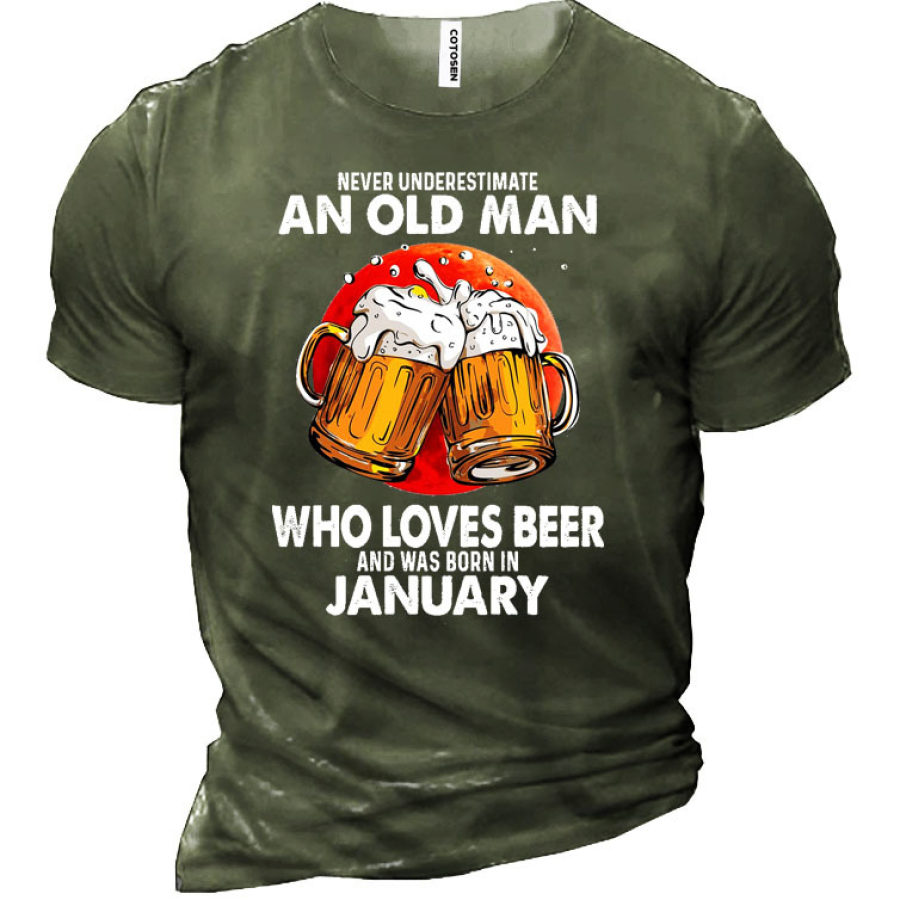 

Men's Beer Cotton Short Sleeve T-Shirt