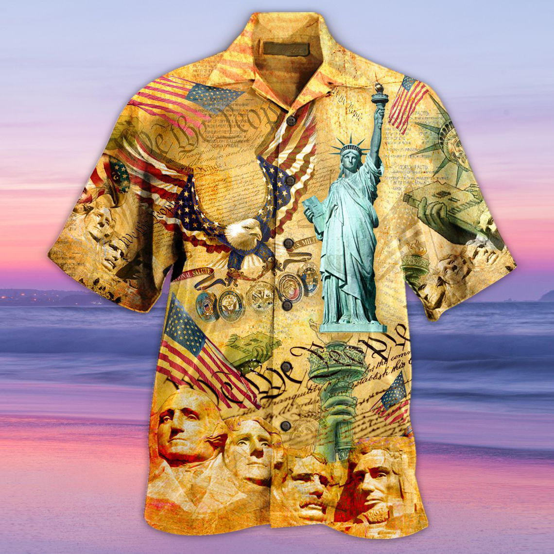 Men's Liberty Short Sleeve Chic Beach Shirt