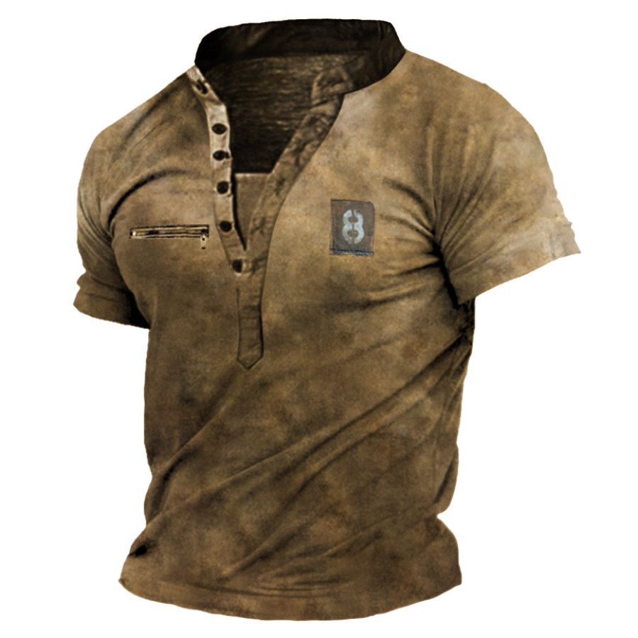 

Men's Training Henley Short Sleeve T-Shirt