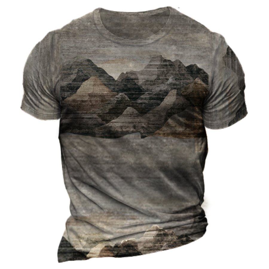 

Men's Outdoor Mountain Travel Print T-Shirt