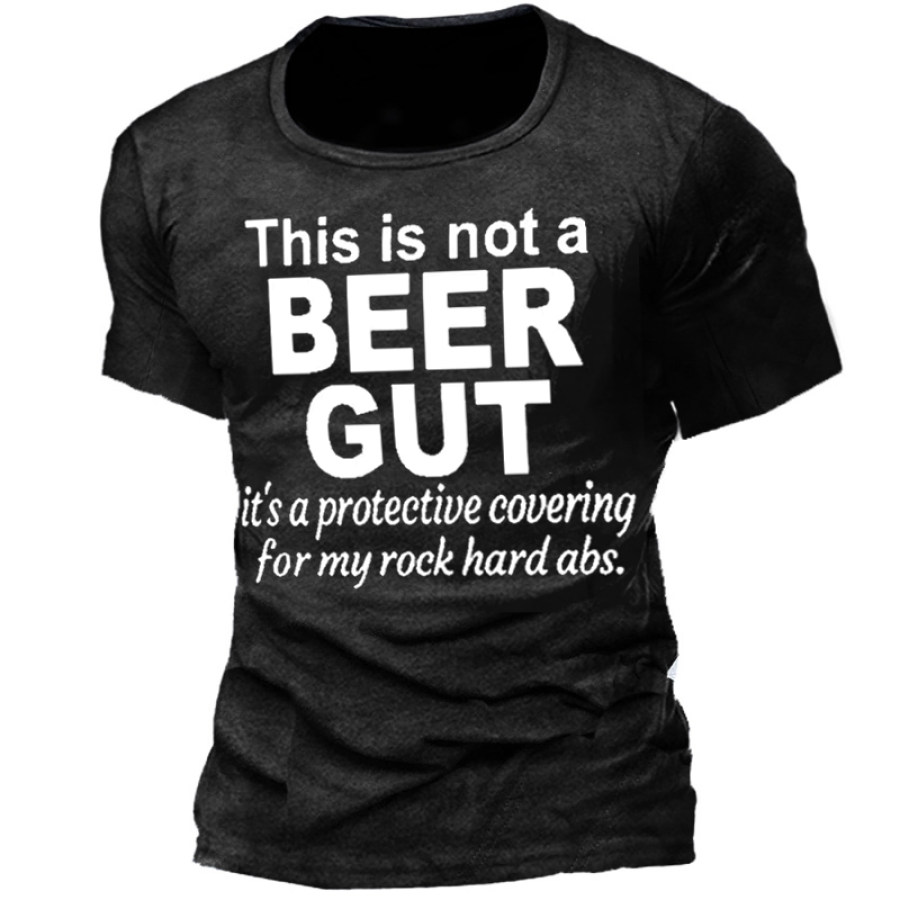 

Funny Beer Shirts This Is Not A Beer Gut Cotton Casual Short Sleeve T-Shirt