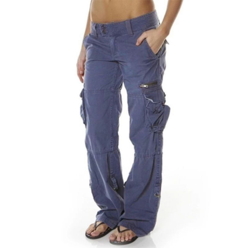 Women's Outdoor Multi-pocket Casual Chic Loose Straight Cargo Pants