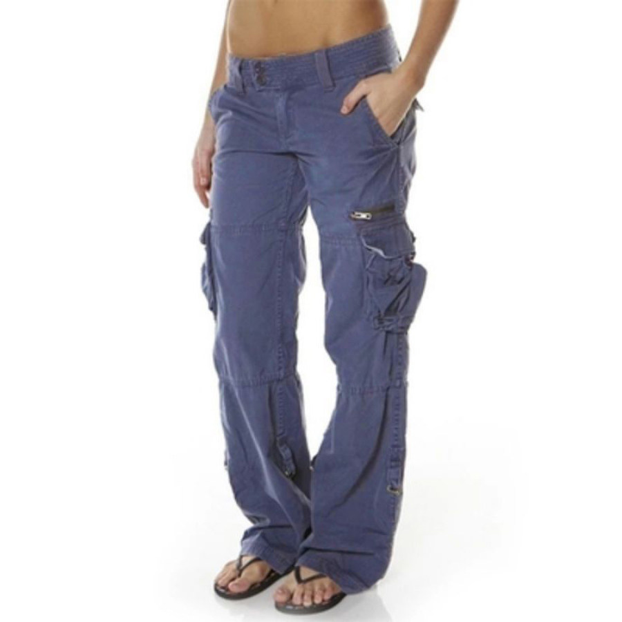 

Women's Outdoor Multi-pocket Casual Loose Straight Cargo Pants