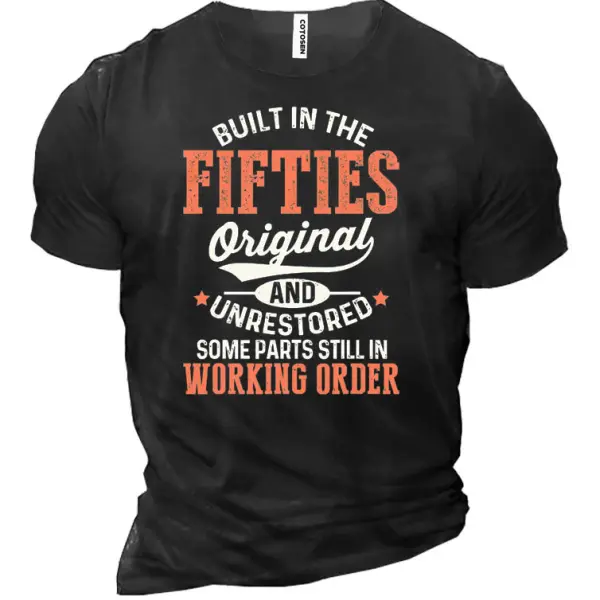 Camiseta Masculina Manga Curta De Algodão, Construída Nos Anos 50, Original E Não Restaurada - Kalesafe.com 