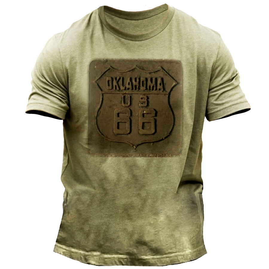 

Men's Outdoor Route 66 Print Casual Short Sleeve T-Shirt