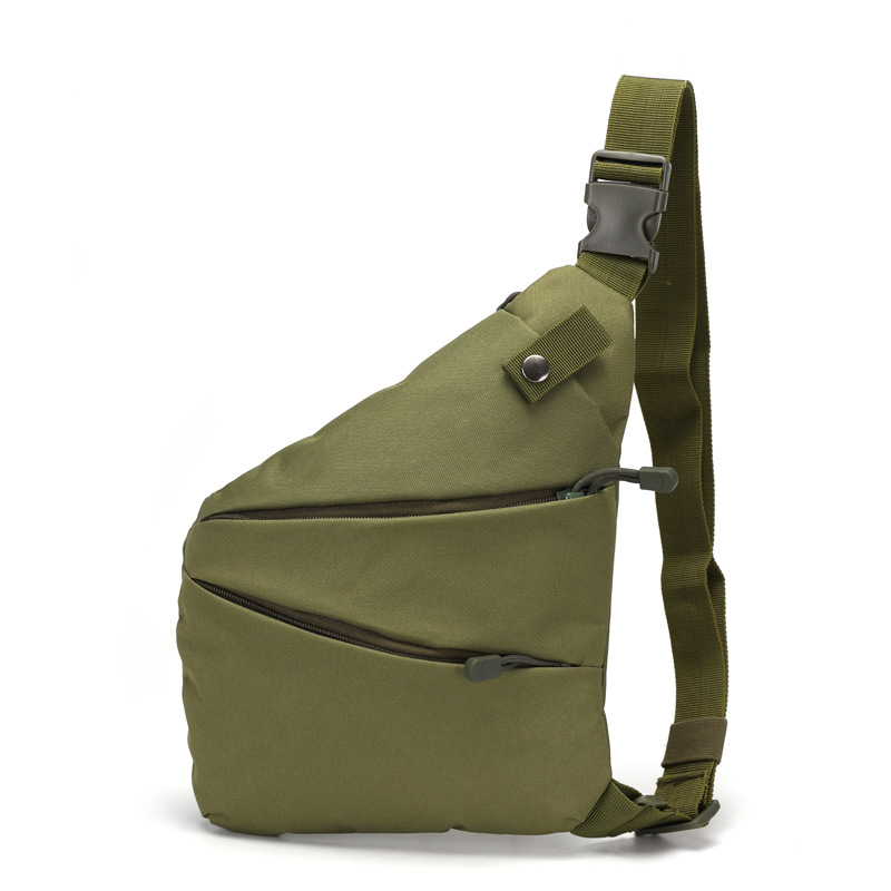 Men's Multi-pocket Waterproof Wear-resistant Chic Tactical Sports Canvas Chest Bag