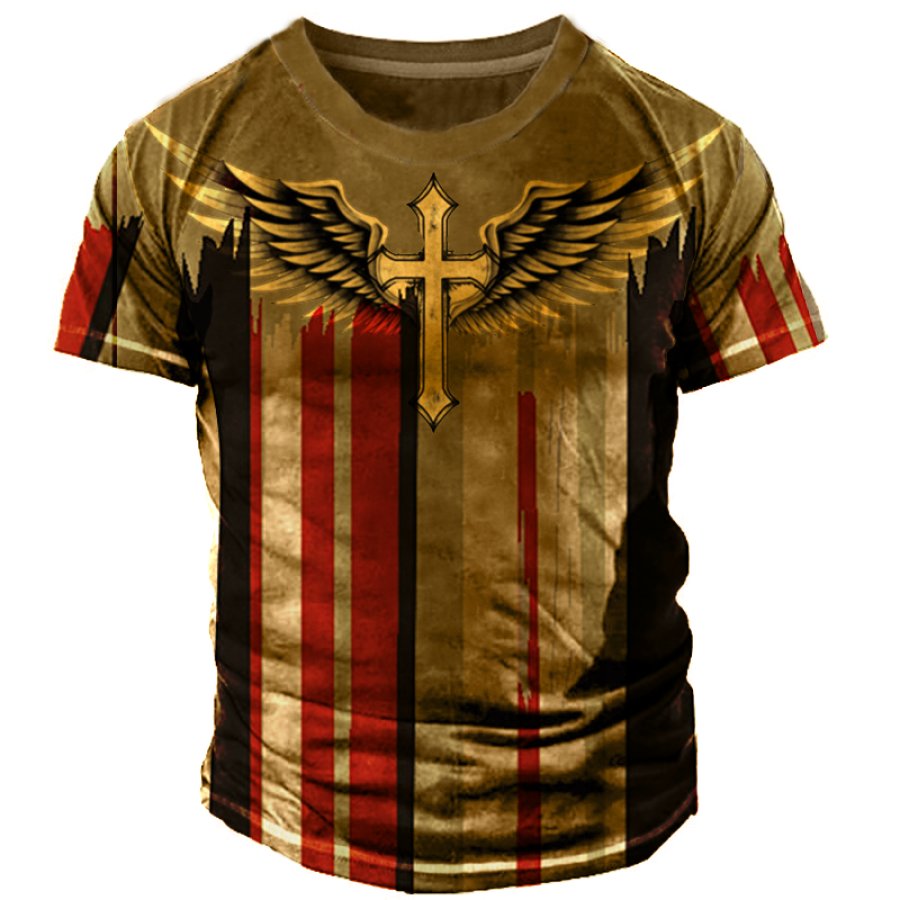 

Men's Faith Wings Print T-Shirt