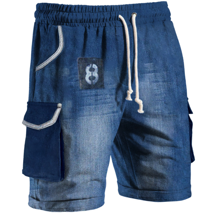 

Men's Outdoor Denim Print Tactical Casual Shorts