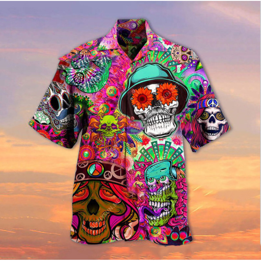 

Summer Hawaiian Print Men's Short Sleeve Shirt