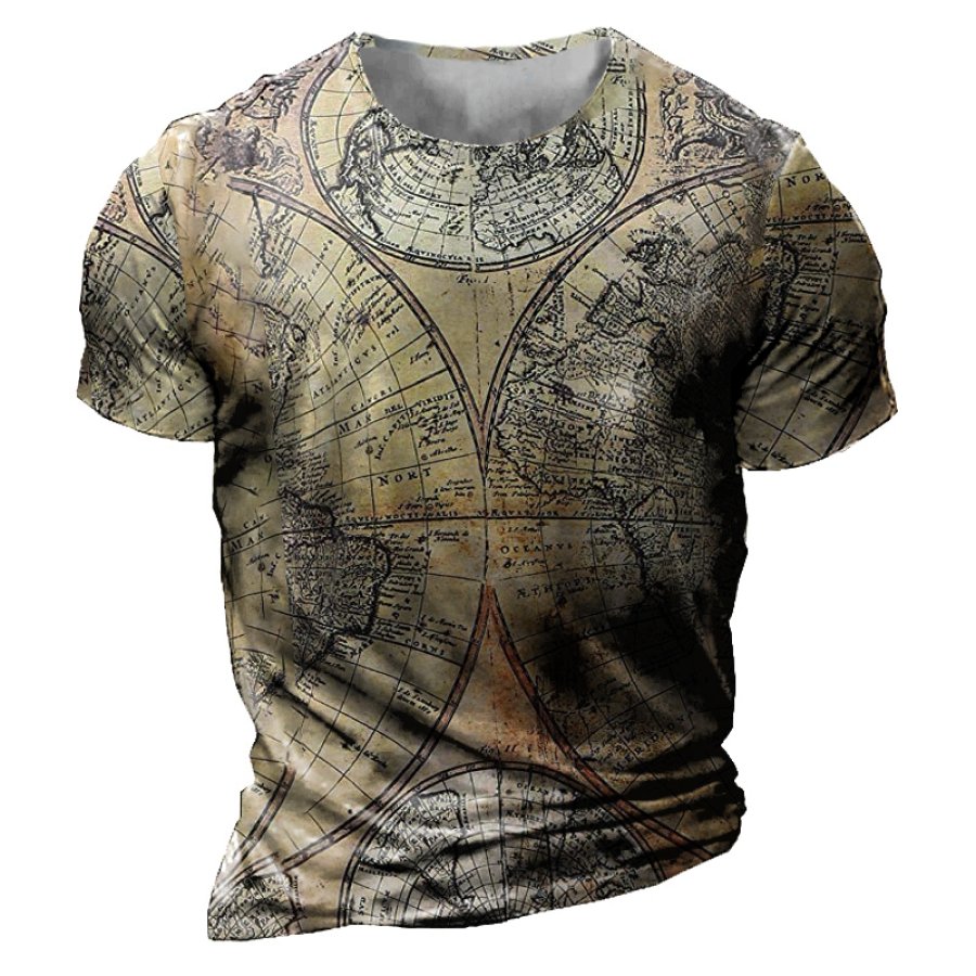 

Men's Outdoor Nautical Map Print T-Shirt