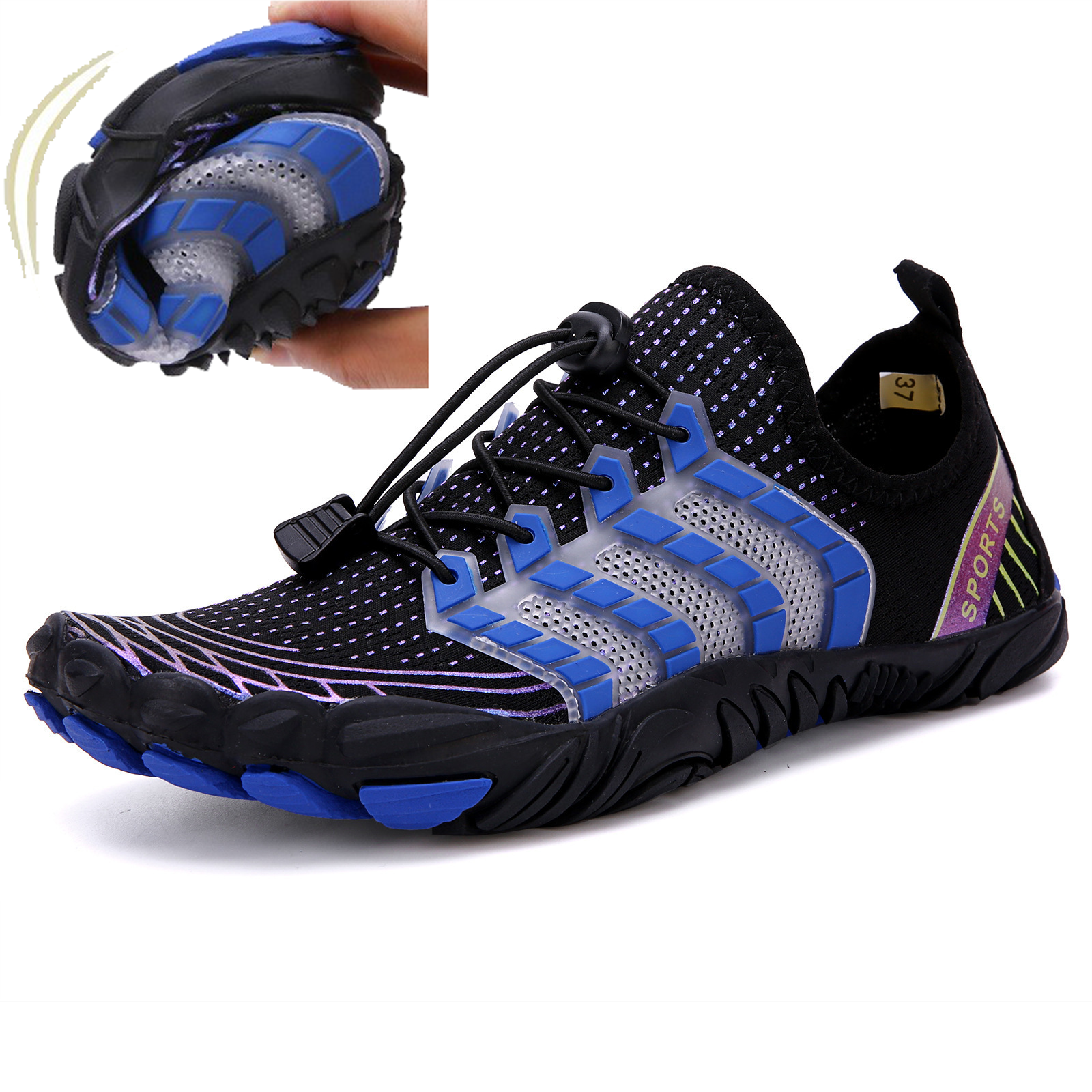 Men's Lace-up Anti-slip Outdoor Chic Hiking Wading Shoes