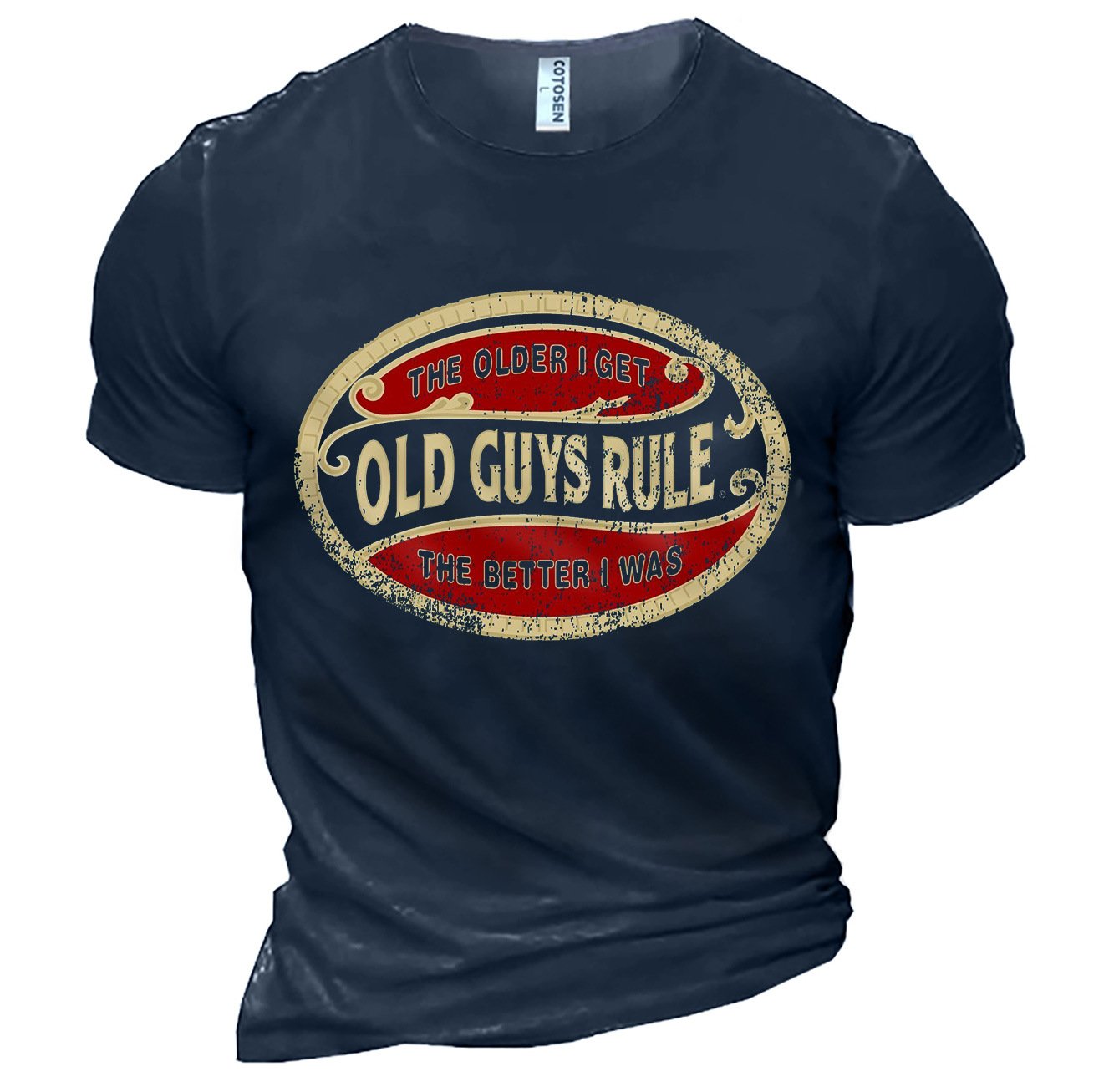 Men's The Older I Chic Get Old Guys Rule Print Cotton T-shirt