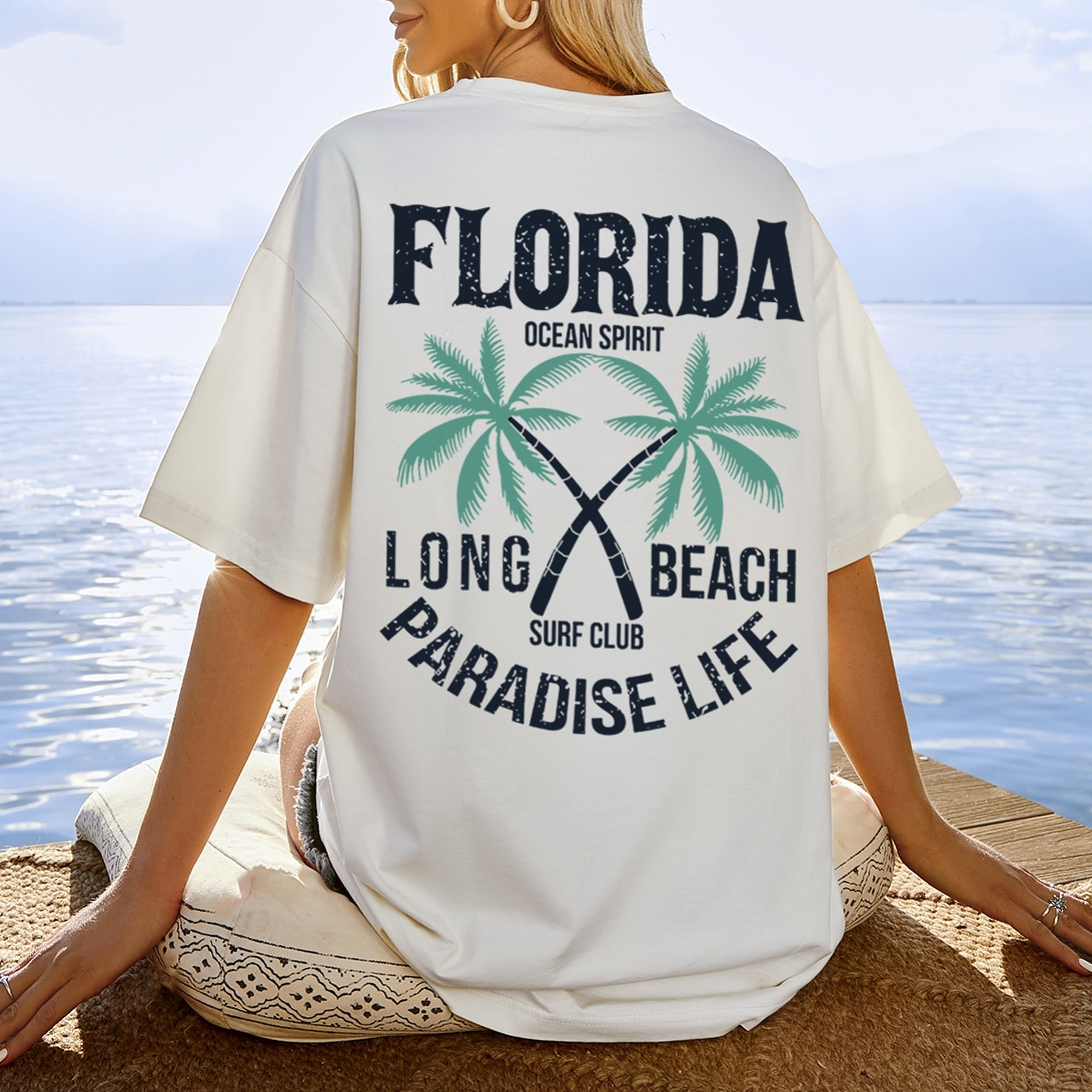 Women's Florida Coconut Cotton Oversized T Shirt