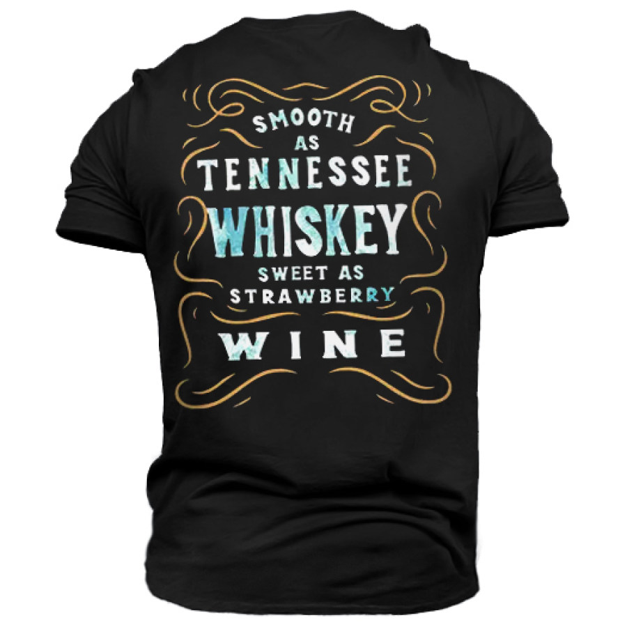 

Men's Outdoor Smooth As Tennessee Whiskey Sweet As Strawberry Wine Print Training T-shirt