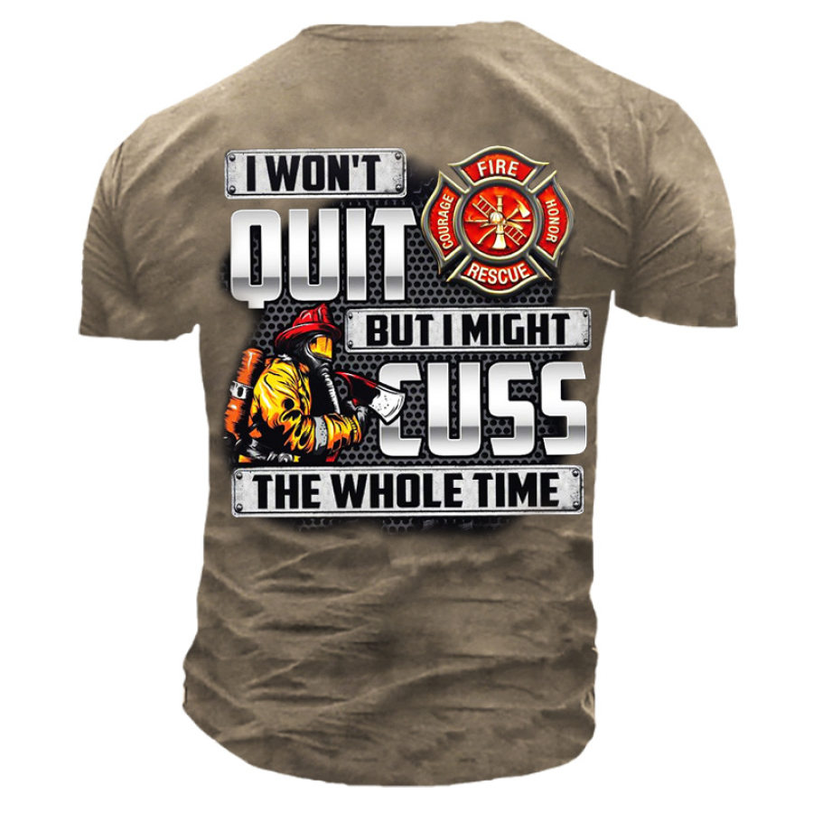 

Man Outdoor Firefighter Cotton T-shirt