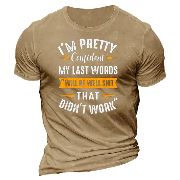 My Last Words Men's Cotton Short Sleeve T-Shirt - Blaroken.com 