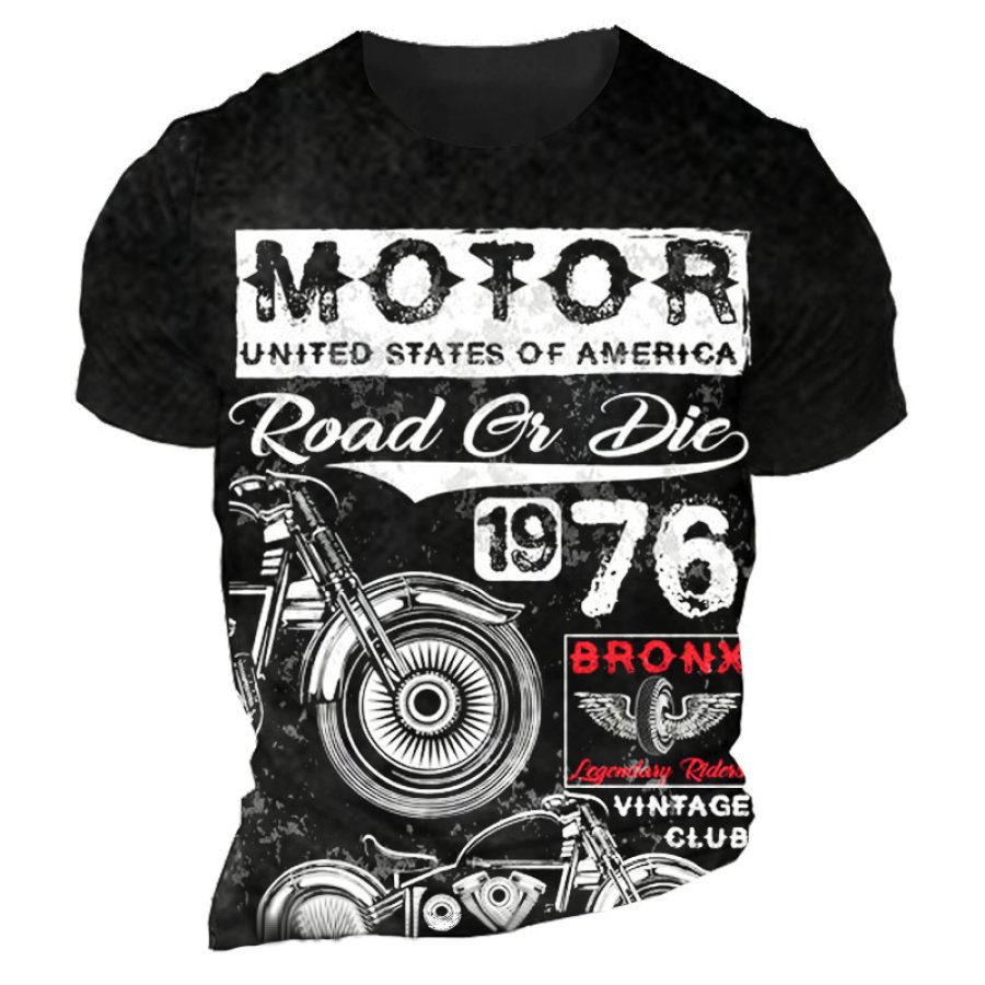

Men's Motorcycle Road Trip Print T-Shirt