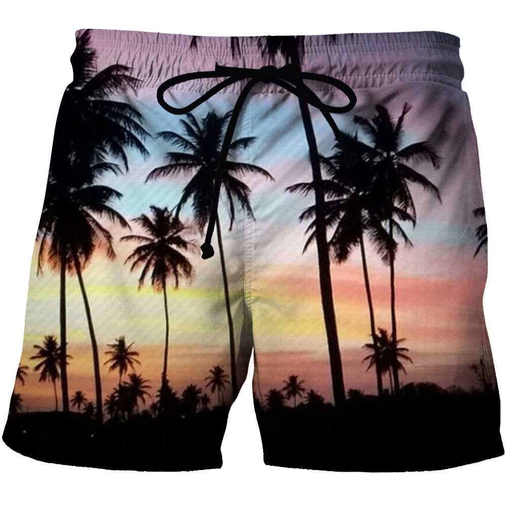 Men's Hawaiian Resort Print Chic Beach Pants