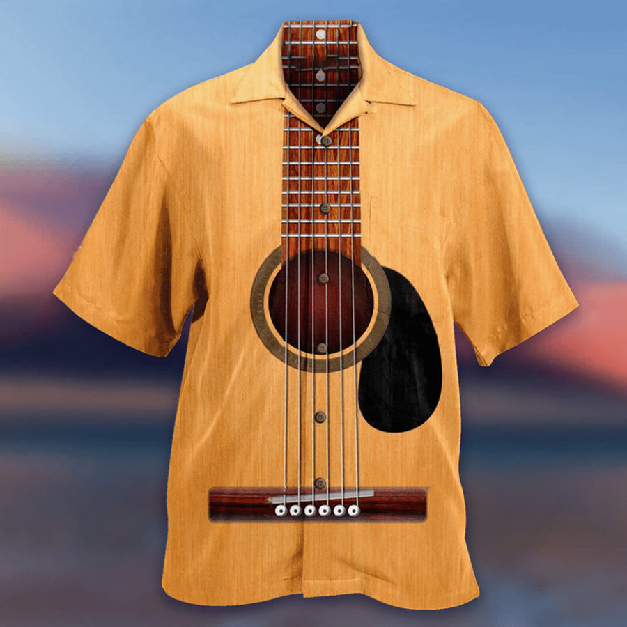 

Men's Guitar Beach Short Sleeve Shirt