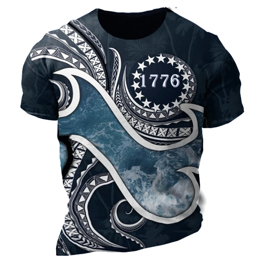 

Men's 1776 Ball Race Totem Print T-Shirt