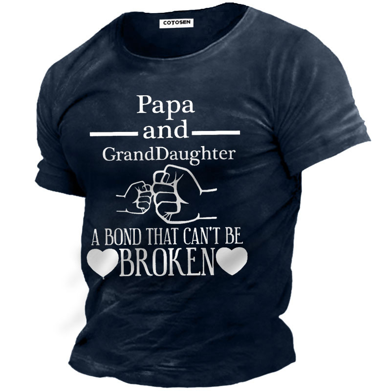 Papa And Granddaughter Men's Chic Short Sleeve T-shirt