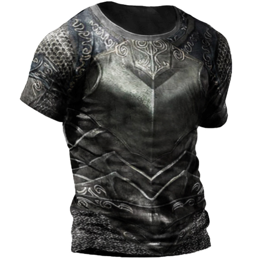 

Men's Outdoor Knight Templar Armor Print T-Shirt