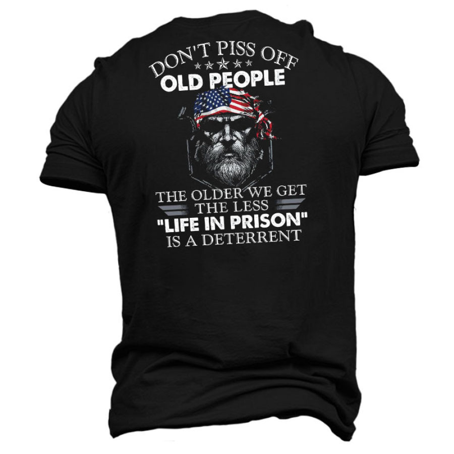 

Old People Men's Cotton Short Sleeve T-Shirt
