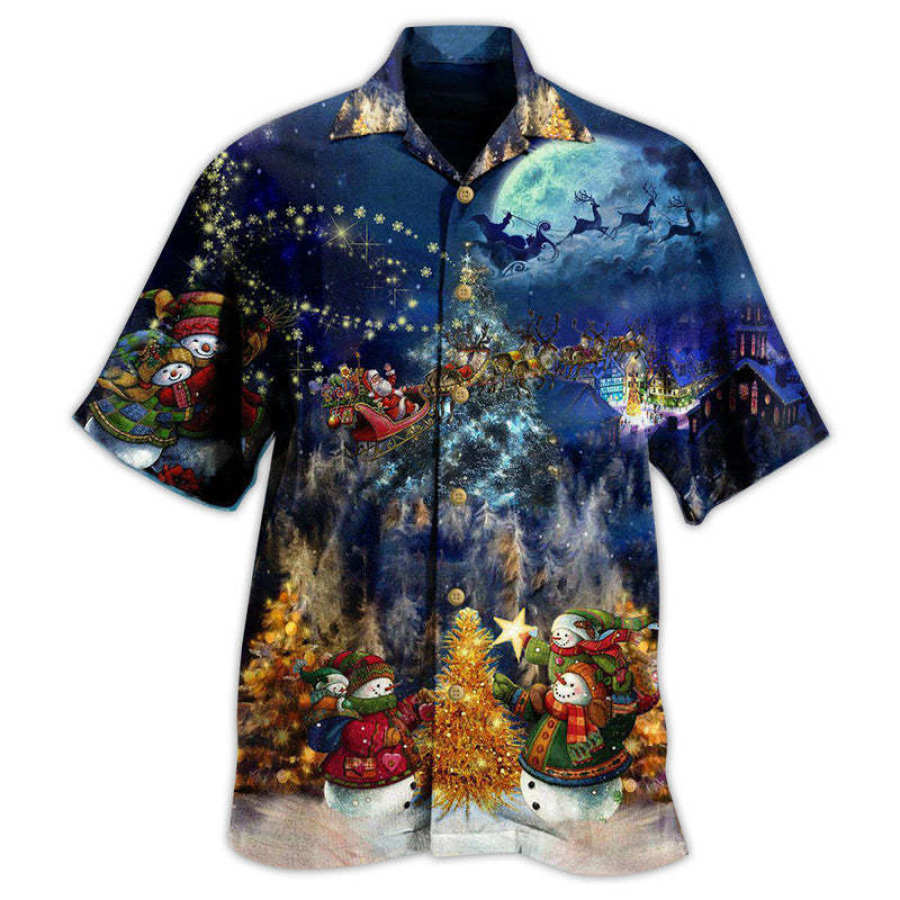 

Men's Christmas Beach Short Sleeve Shirt